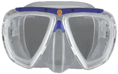 icu dive mask - wide clear silicone skirt